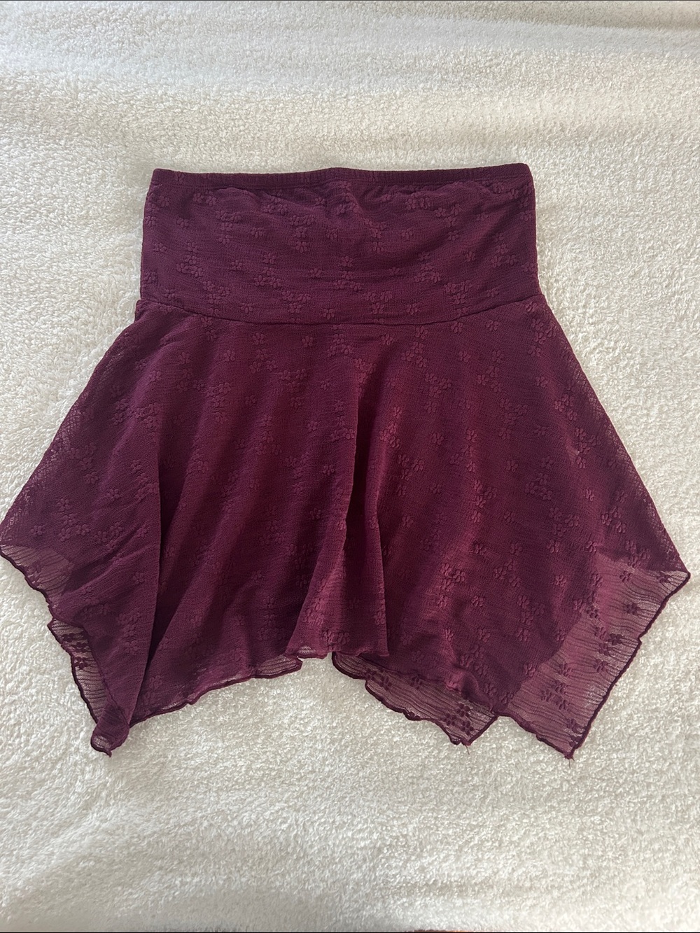 Purple/Burgundy Lace Flowy Tube Top